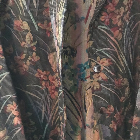 Chico’s Dark Floral Jacket - Picture 3 of 4